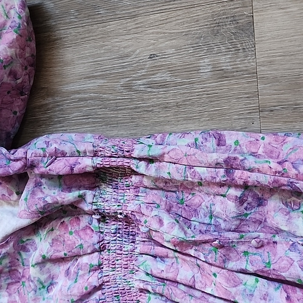 O.p.t Floral Dress with Puff Sleeves - Picture 15 of 16
